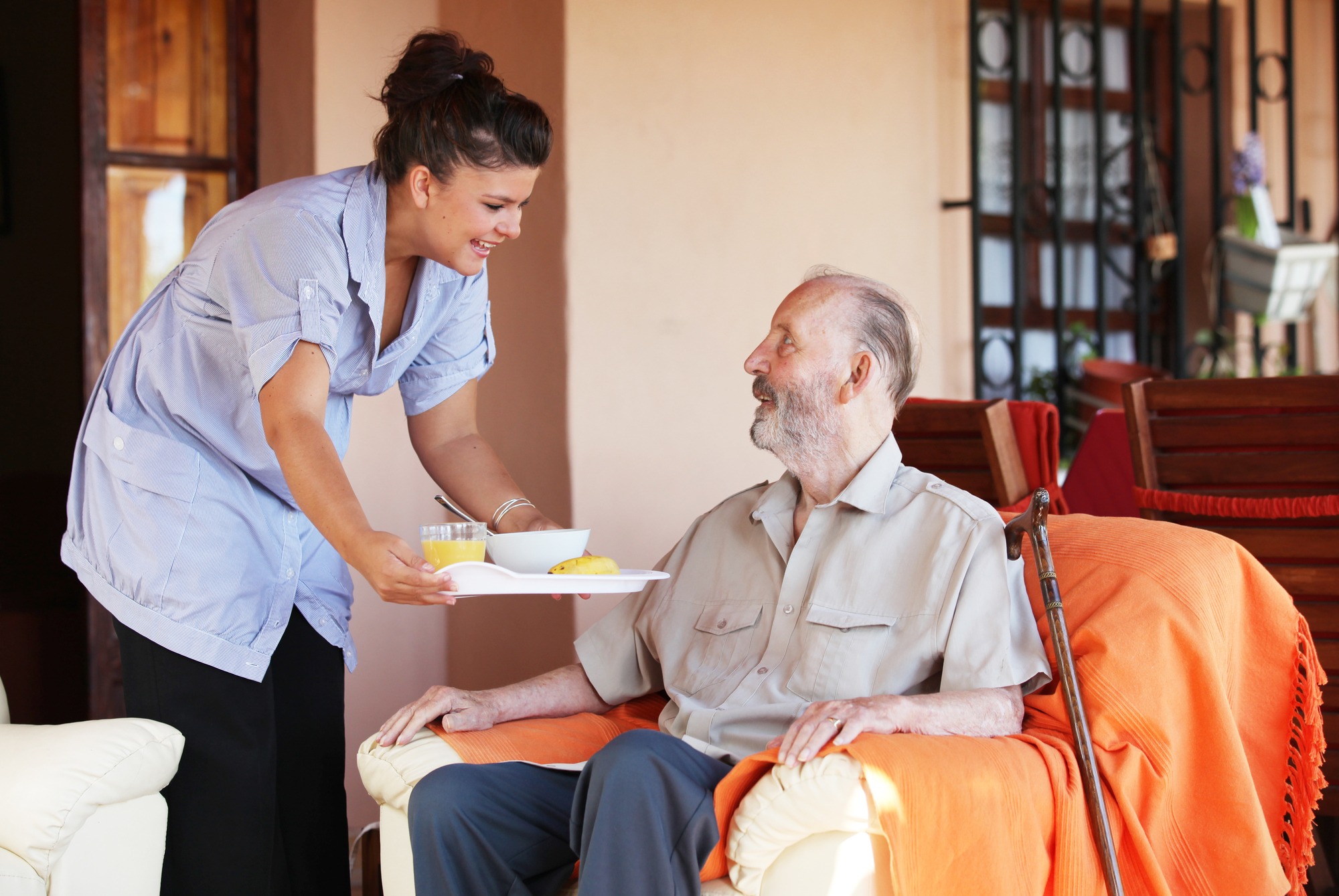 Ederly and nurse